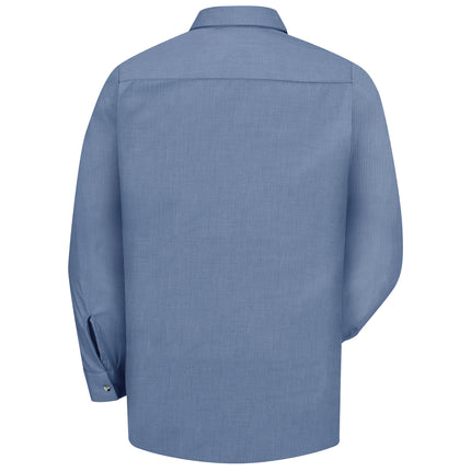 Red Kap® Men's Long Sleeve Geometric Microcheck Work Shirt / SP14DN