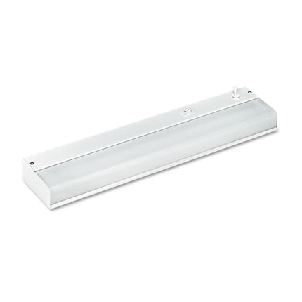 Low-Profile Under-Cabinet LED-Tube Light Fixture with (1) 9 W LED Tube, Steel Housing, 18.25" x 4" x 1.75", White