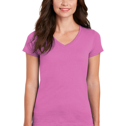 Gildan ® Women's Heavy Cotton   100% Cotton V-Neck T-Shirt. 5V00L