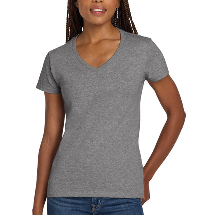 Gildan ® Women's Heavy Cotton   100% Cotton V-Neck T-Shirt. 5V00L