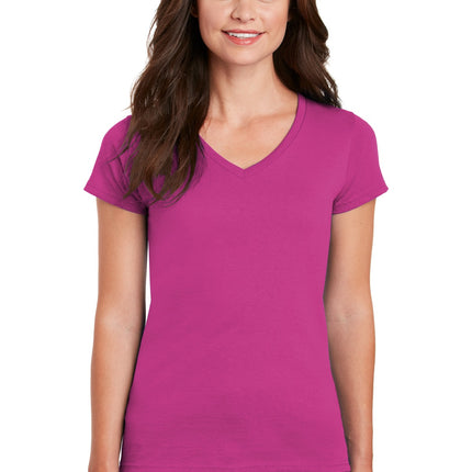 Gildan ® Women's Heavy Cotton   100% Cotton V-Neck T-Shirt. 5V00L