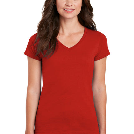 Gildan ® Women's Heavy Cotton   100% Cotton V-Neck T-Shirt. 5V00L