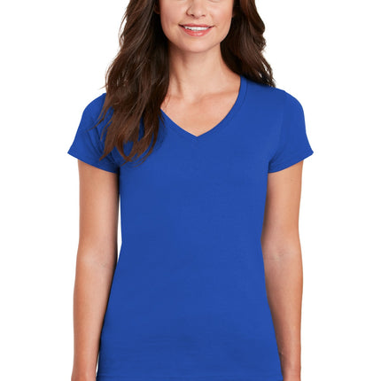 Gildan ® Women's Heavy Cotton   100% Cotton V-Neck T-Shirt. 5V00L