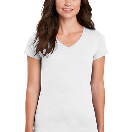 Gildan ® Women's Heavy Cotton   100% Cotton V-Neck T-Shirt. 5V00L
