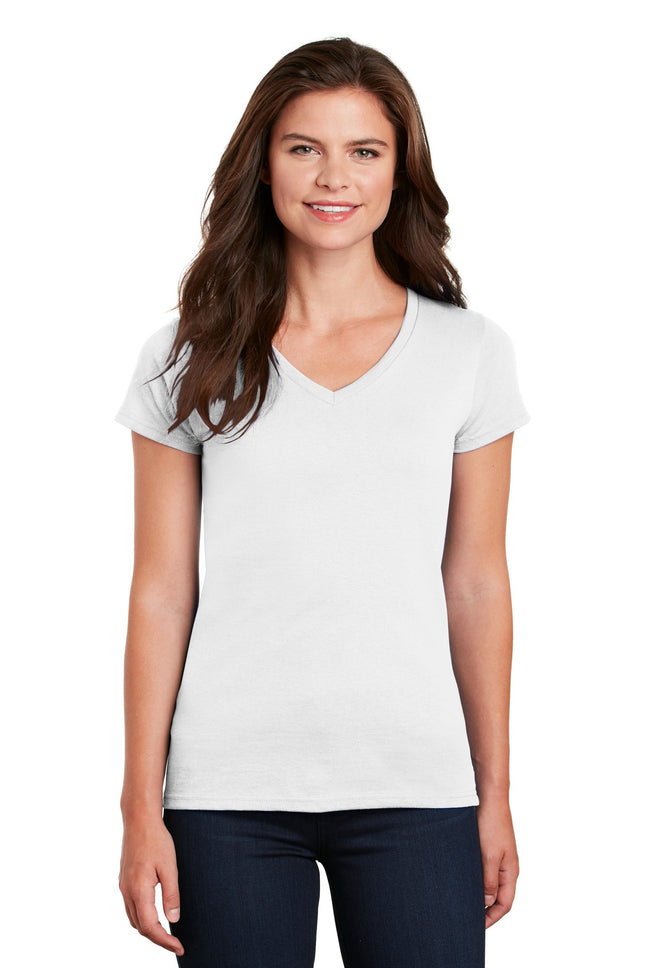 Gildan ® Women's Heavy Cotton   100% Cotton V-Neck T-Shirt. 5V00L