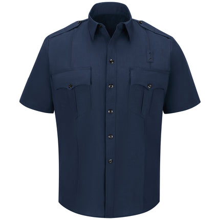 Workrite® Fire Service Men's Classic Short Sleeve Fire Officer Shirt / FSE2NV