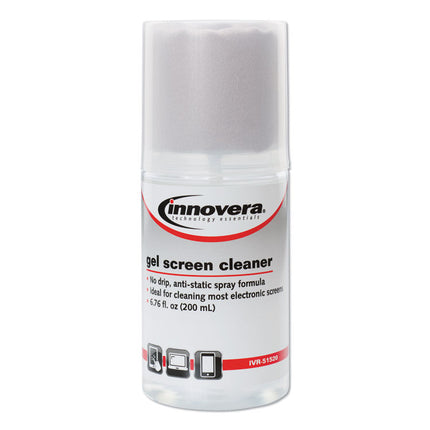 Anti-Static Gel Screen Cleaner, With Gray Microfiber Cloth, 4 Oz Spray Bottle