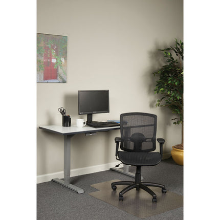 Alera Etros Series Suspension Mesh Mid-Back Synchro Tilt Chair, Supports Up To 275 Lb, 15.74" To 19.68" Seat Height, Black