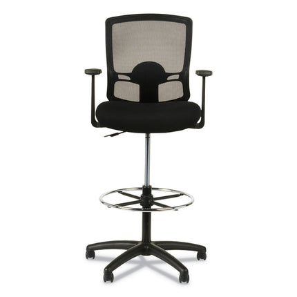 Alera Etros Series Mesh Stool, Supports Up To 275 Lb, 25.19" To 35.23" Seat Height, Black