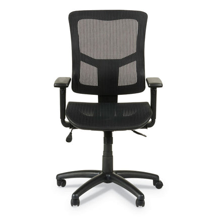 Alera Elusion II Series Suspension Mesh Mid-Back Synchro Seat Slide Chair, Supports 275 lb, 16.34" to 20.35" Seat, Black