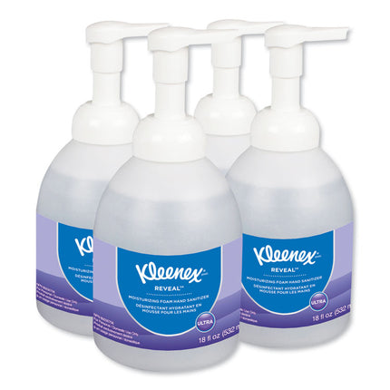Reveal Ultra Moisturizing Foam Hand Sanitizer, 18 Oz Bottle, Fragrance-Free, 4/carton