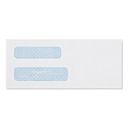 Double Window Security-Tinted Check Envelope, #8 5/8, Commercial Flap, Gummed Closure, 3.63 X 8.63, White, 500/box