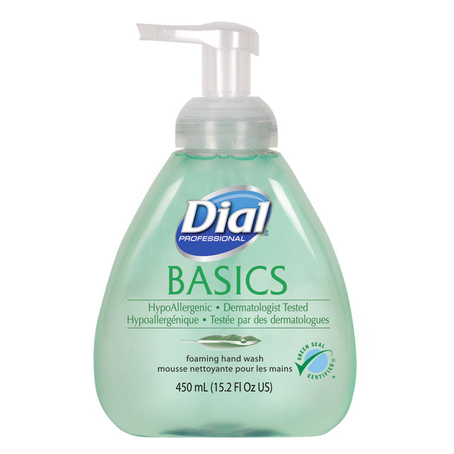 Basics Hypoallergenic Foaming Hand Wash, Honeysuckle Scent, 15.2 oz, 4/Carton