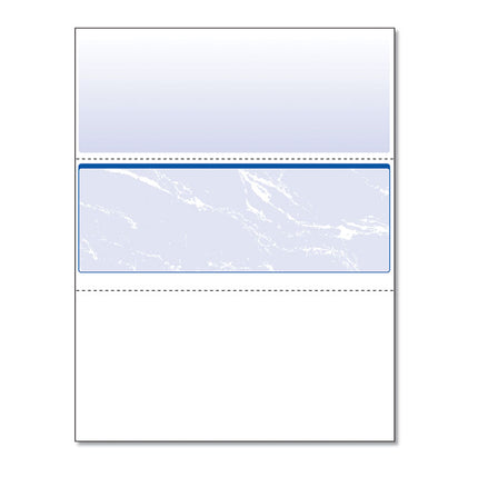 Standard Security Check, 11 Features, 8.5 X 11, Blue Marble Middle, 500/ream