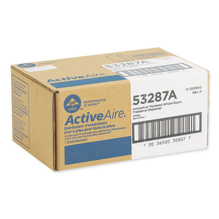 ActiveAire Powered Whole-Room Freshener Dispenser, 4.38" x 4" x 7.81'', White