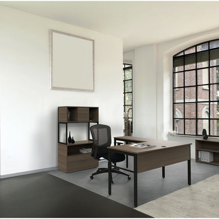Urban Series Cabinet Credenza Pedestal with Lateral File, 35.25w x 15.25d x 23.75h, Ash