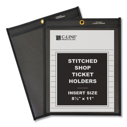 Shop Ticket Holders, Stitched, One Side Clear, 50 Sheets, 8.5 x 11, 25/Box