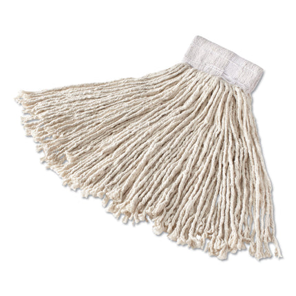 Super Stitch Cotton Looped End Wet Mop Head, Large, 1" White Headband, 6/Carton