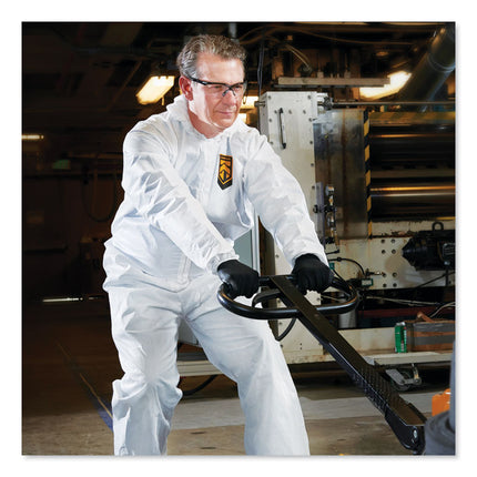 A40 Elastic-Cuff, Ankle, Hood And Boot Coveralls, X-Large, White, 25/carton