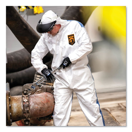 A40 Breathable Back Coveralls, 5X-Large to 6X-Large Combo, White/Blue, 25/Carton