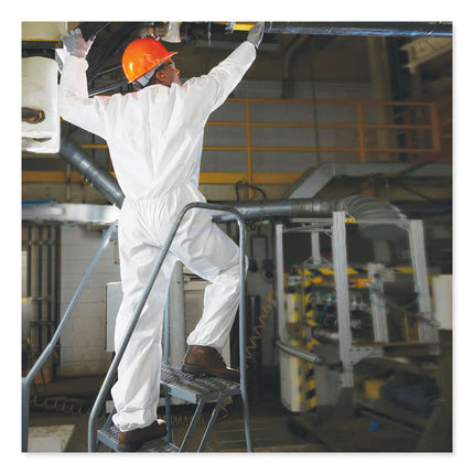 A30 Elastic-Back Coveralls, White, X-Large, 25/Carton