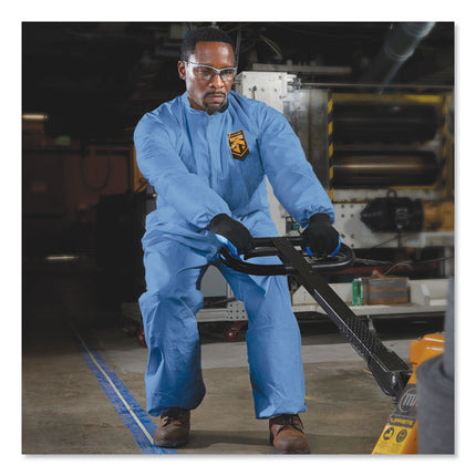 A60 Elastic-Cuff, Ankle and Back Coveralls, 2X-Large, Blue, 24/Carton