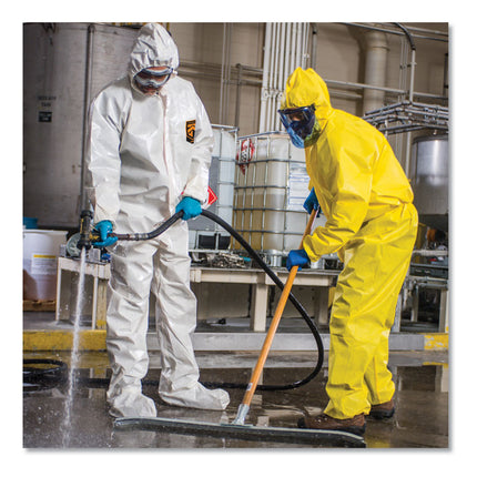 A80 Elastic-Cuff Hood and Boot Coveralls, Large, White, 12/Carton