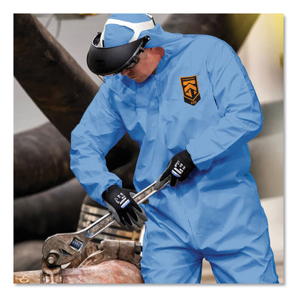 A20 Elastic Back Wrist/ankle, Hood/boots Coveralls, 4x-Large, Blue, 20/carton