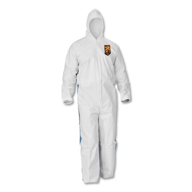 A40 Breathable Back Coveralls, 5X-Large to 6X-Large Combo, White/Blue, 25/Carton