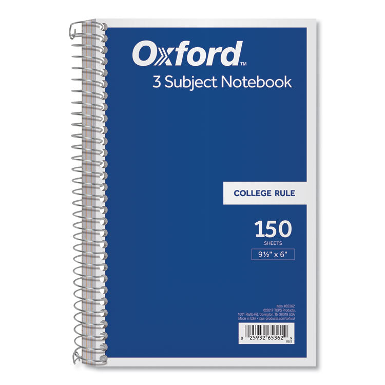 Coil-Lock Wirebound Notebook, 3-Subject, Medium/College Rule, Randomly Assorted Cover Color (Set 2), (150) 9.5 x 6 Sheets