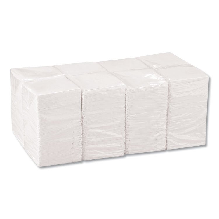 Beverage Napkins, Single-Ply, 9 1/2 x 9 1/2, White, 4,000/Carton