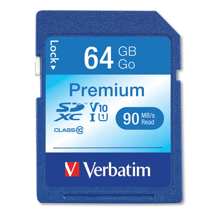 64gb Premium Sdxc Memory Card, Uhs-I V10 U1 Class 10, Up To 90mb/s Read Speed