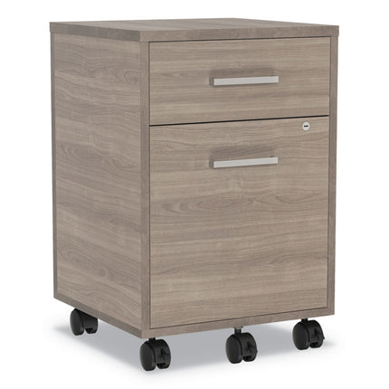 Urban Mobile File Pedestal, Left Or Right, 2-Drawers: Box/file, Legal/a4, Natural Walnut, 16" X 15.25" X 23.75"