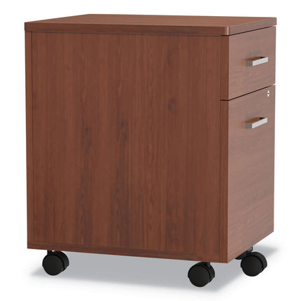 Trento Line Mobile Pedestal File, Left Or Right, 2-Drawers: Box/file, Legal/letter, Cherry, 16.5" X 19.75" X 23.63"