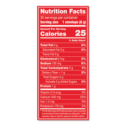 No-Sugar-Added Hot Cocoa Mix Envelopes, Rich Chocolate, 0.28 Oz Packet, 30/box