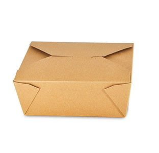 AmerCareRoyal #8 Folded Takeout Box Kraft 6" X 4.75" X 2.5" 300 / cs