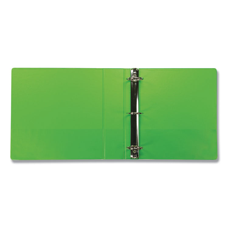 Earth's Choice Plant-Based Durable Fashion View Binder, 3 Rings, 2" Capacity, 11 x 8.5, Lime, 2/Pack