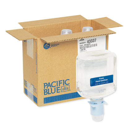 Pacific Blue Ultra Automated Sanitizer Dispenser Refill Foam Hand Sanitizer, 1,000 Ml Bottle, Fragrance-Free, 3/carton