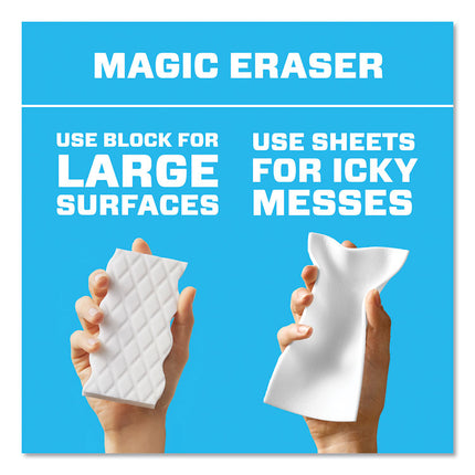 Magic Eraser Sheets, 3.5 X 5.8, 0.03" Thick, White, 16/pack