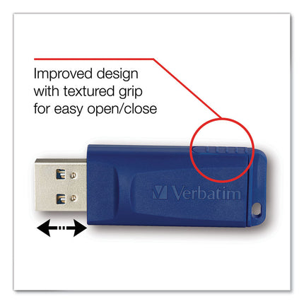 Classic Usb 2.0 Flash Drive, 16 Gb, Blue, 5/pack