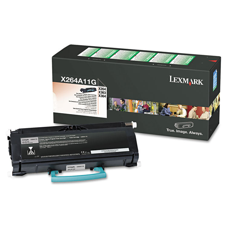 X264a11g Return Program Toner, 3,500 Page-Yield, Black