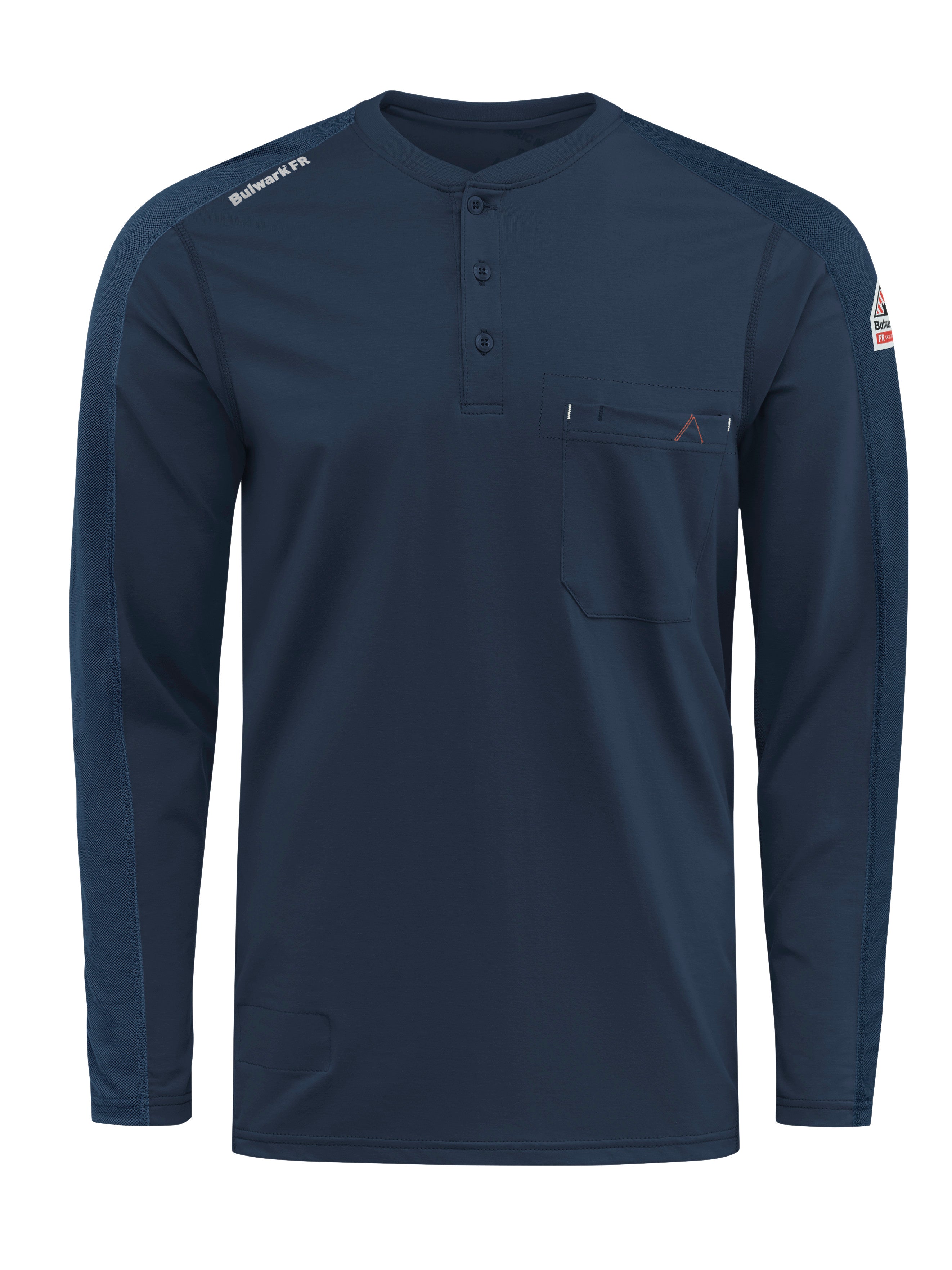 Bulwark® Men's Flex Knit Henley / STL2NV