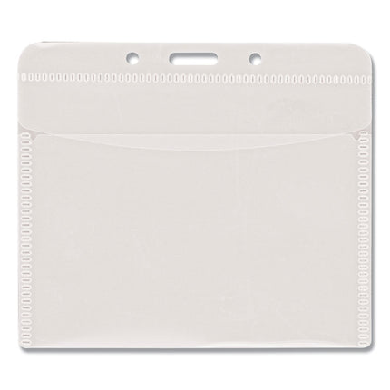 PVC-Free Badge Holders, Horizontal, Clear 4.5" x 4" Holder, 4.13" x 3.25" Insert, 50/Pack