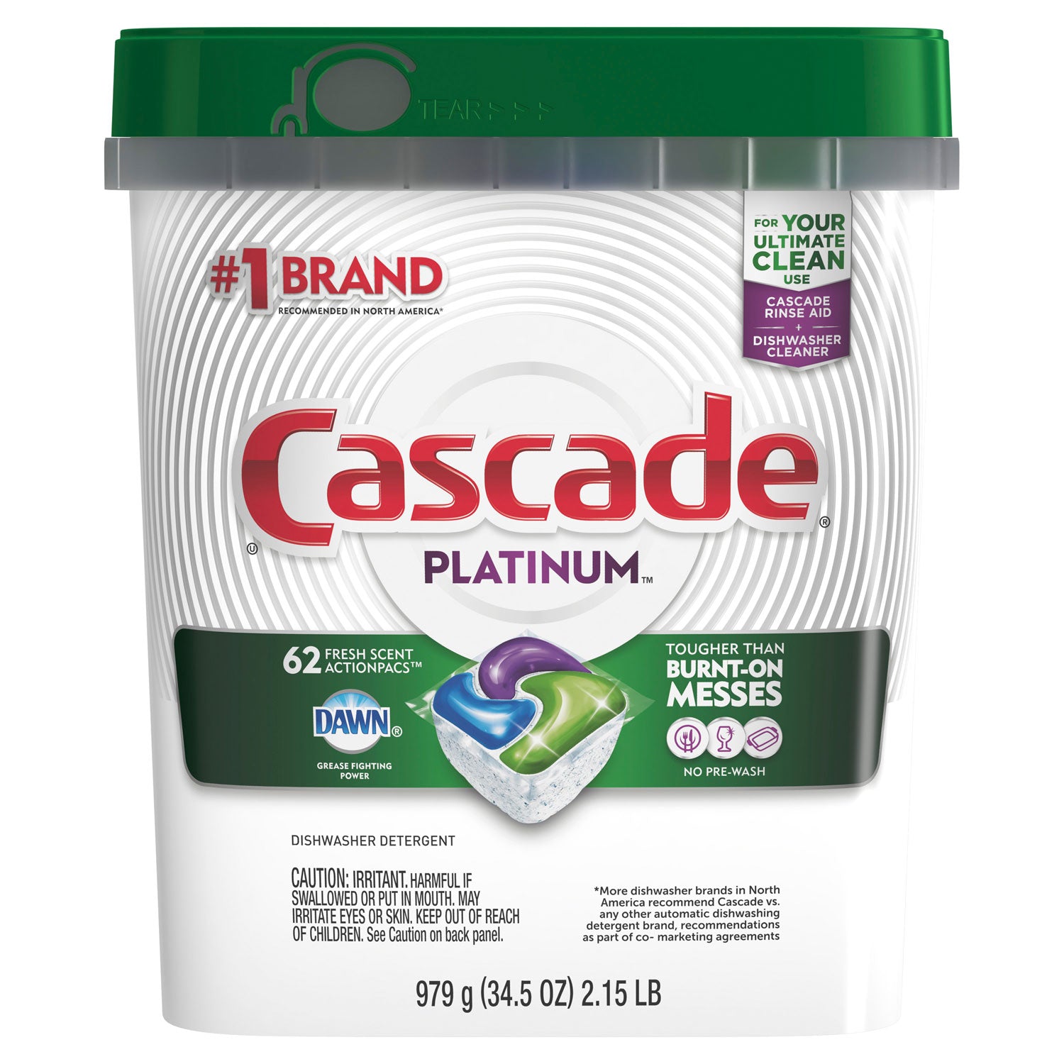 ActionPacs, Fresh Scent, 31.8 oz Tub, 59 Pacs/Tub