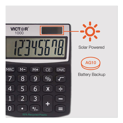 1000 Minidesk Calculator, 8-Digit LCD