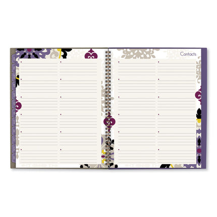 Vienna Weekly/Monthly Appointment Book, Geometric Artwork, 11 x 8.5, Purple/Tan Cover, 12-Month (Jan to Dec): 2025