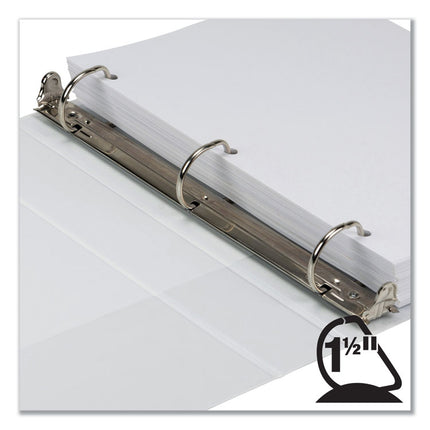 Earth's Choice Plant-Based D-Ring View Binder, 3 Rings, 1.5" Capacity, 11 x 8.5, White