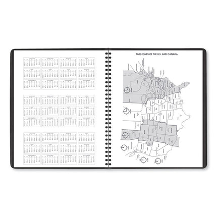 Monthly Planner, 11 x 9, Black Cover, 15-Month: Jan 2025 to Mar 2026