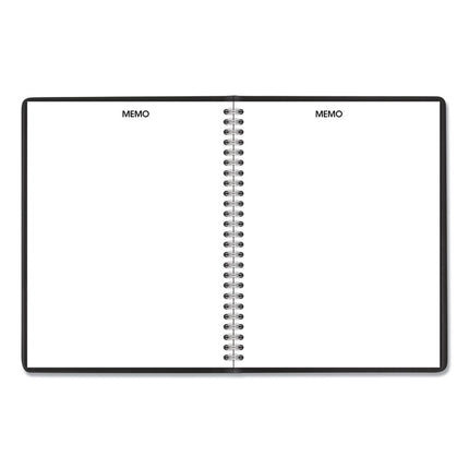 DayMinder Monthly Planner with Notes Column, Ruled Blocks, 8.75 x 7, Black Cover, 12-Month (Jan to Dec): 2025
