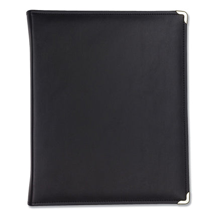 Classic Collection Zipper Ring Binder, 3 Rings, 1.5" Capacity, 11 X 8.5, Black